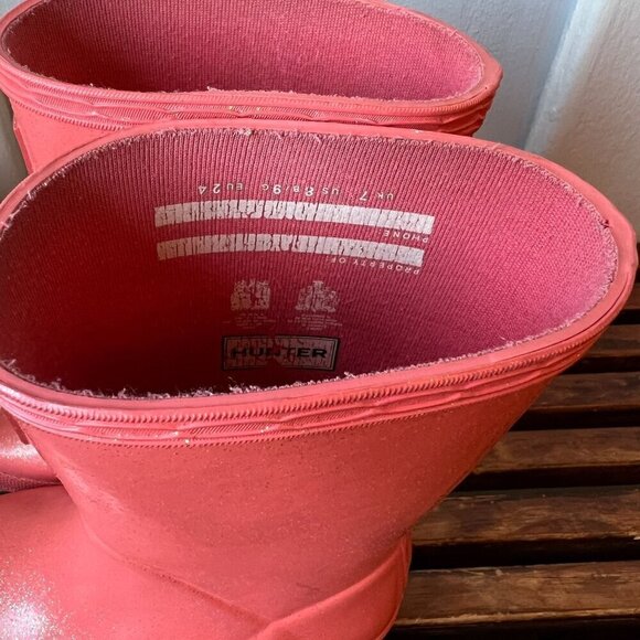 Hunter Pink Sparkle Rain Boots - Picture 4 of 9